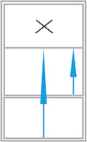 Beispielbild von Axaar Vertikalelementen mit 2-flügeliger Öffnungsvariante