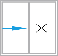 Beispielbild von Axaar Horizontalelementen mit 1-flügeliger Öffnungsvariante